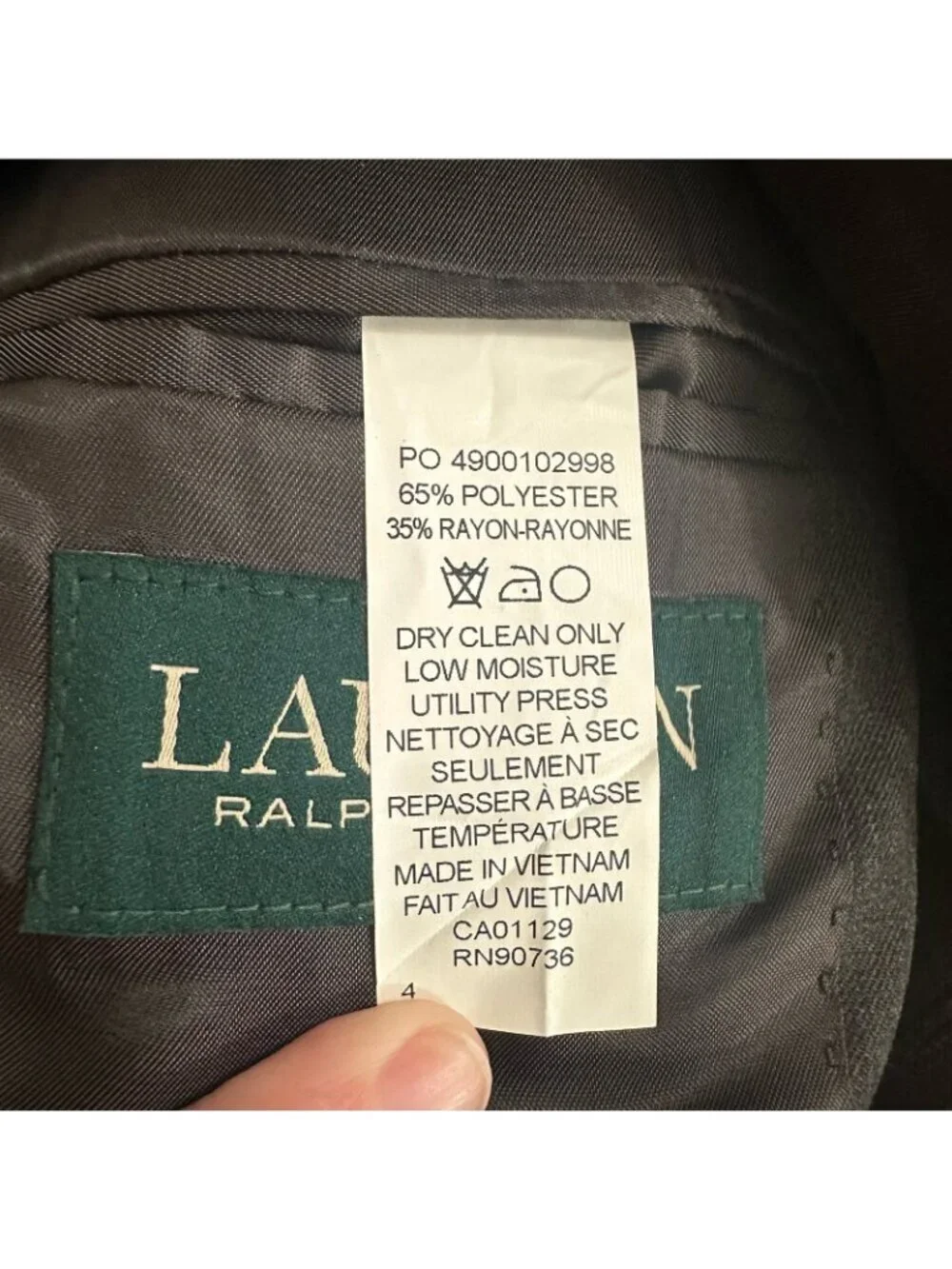 Lauren Ralph Lauren grey two button blazer